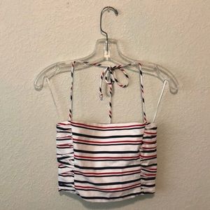 NWOT Striped Zara crop top
